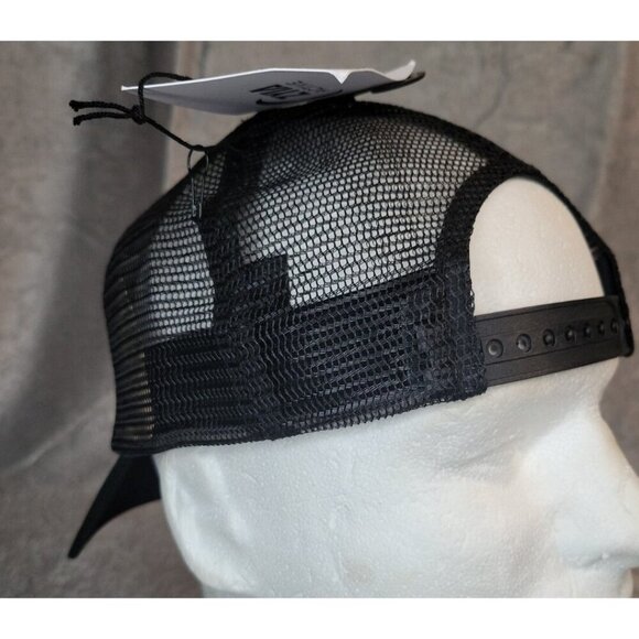 ZYIA Active Hiking Trucker Mesh All Black Hat Snapback New With Tags white patch - Picture 8 of 12